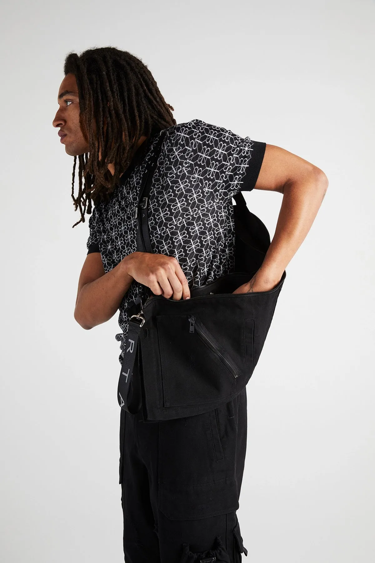 MULTI POCKET JACKET | BLACK DESTROYED