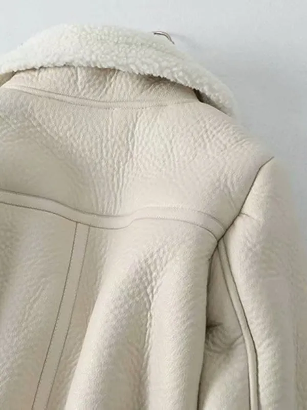 New women's street fashion motorcycle short fur coat