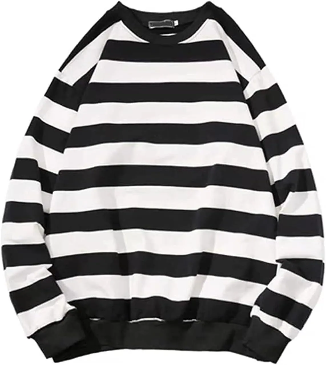 Oversized Sweatshirt for Women Men Grunge Fall Crewneck Striped Long Sleeve Shirts Hoodies Preppy Clothes
