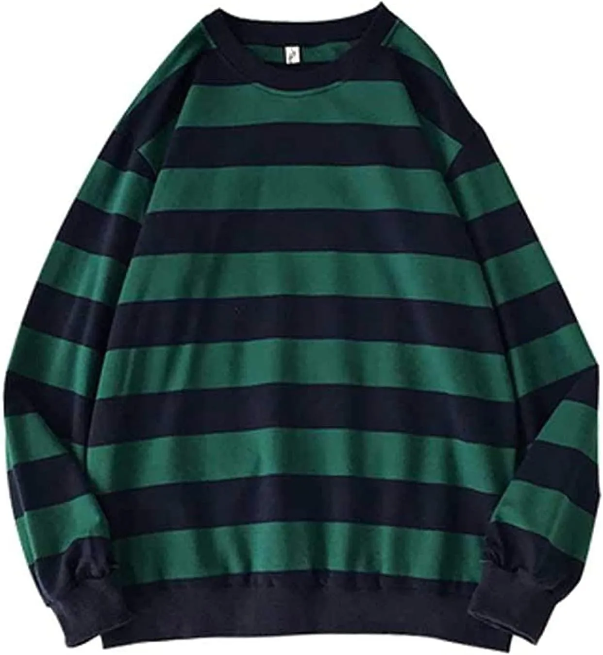 Oversized Sweatshirt for Women Men Grunge Fall Crewneck Striped Long Sleeve Shirts Hoodies Preppy Clothes