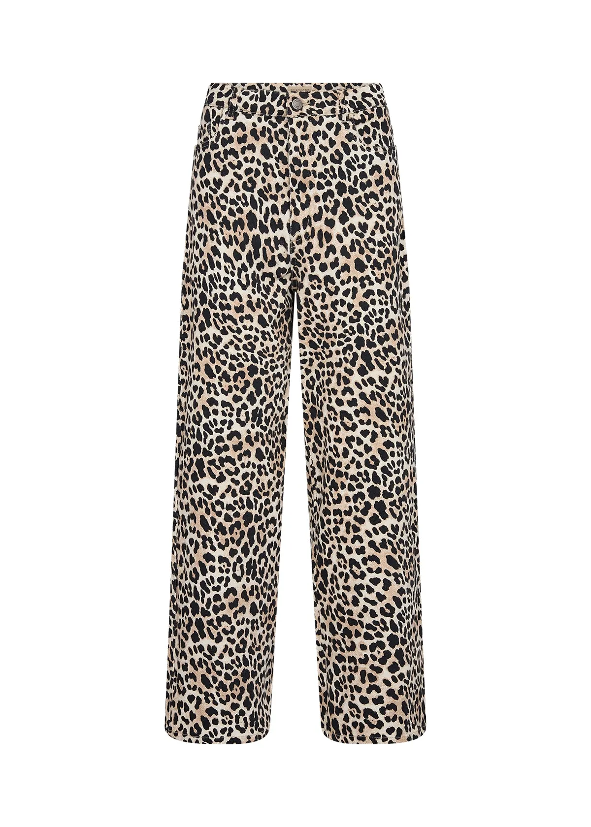 Owena Wide Leg Jeans - Animal Print