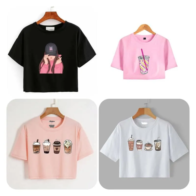 Pack Of 4 Crop Tops