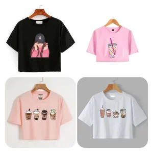 Pack Of 4 Crop Tops