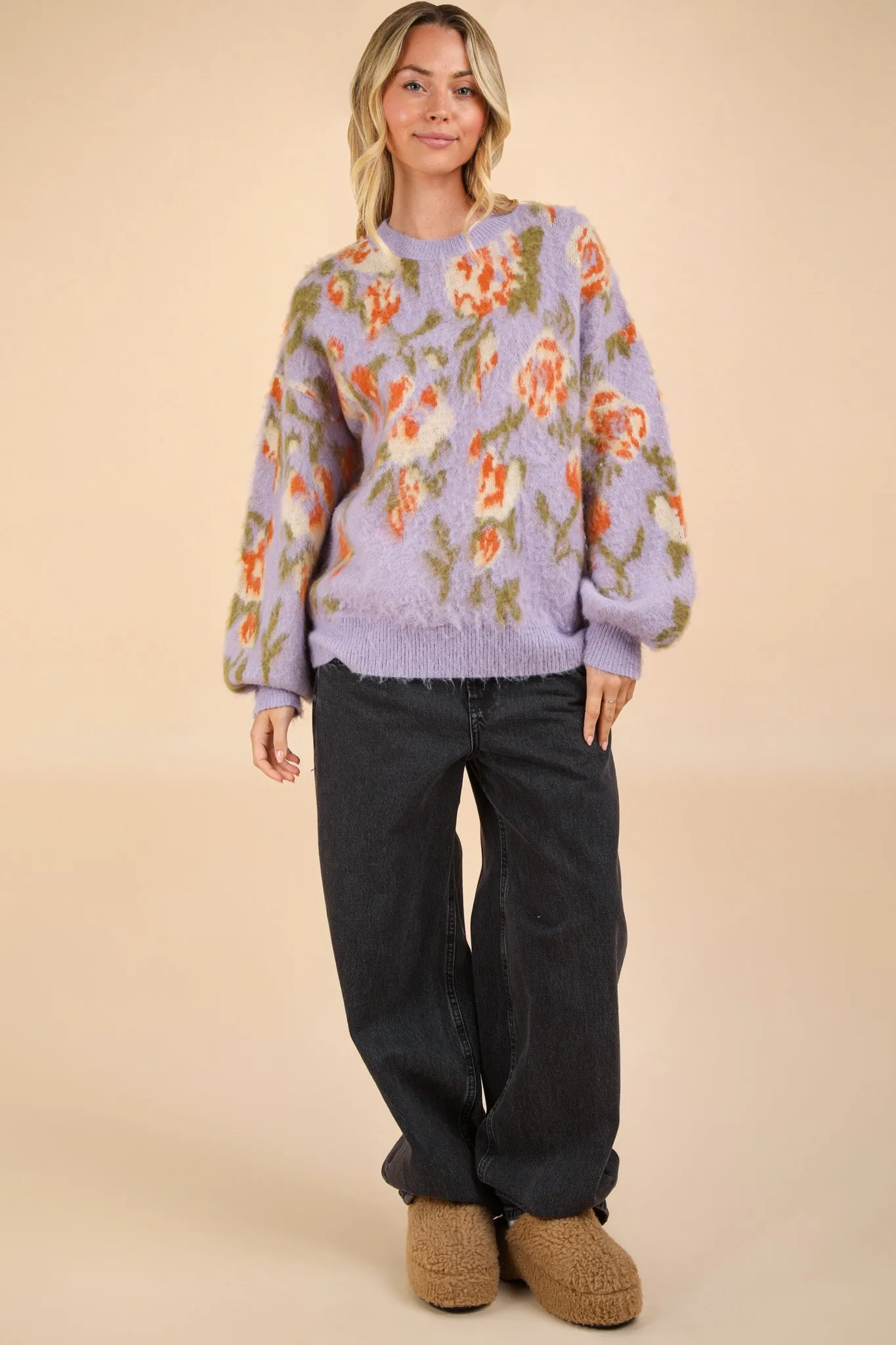 Penelope Cozy Floral Sweater