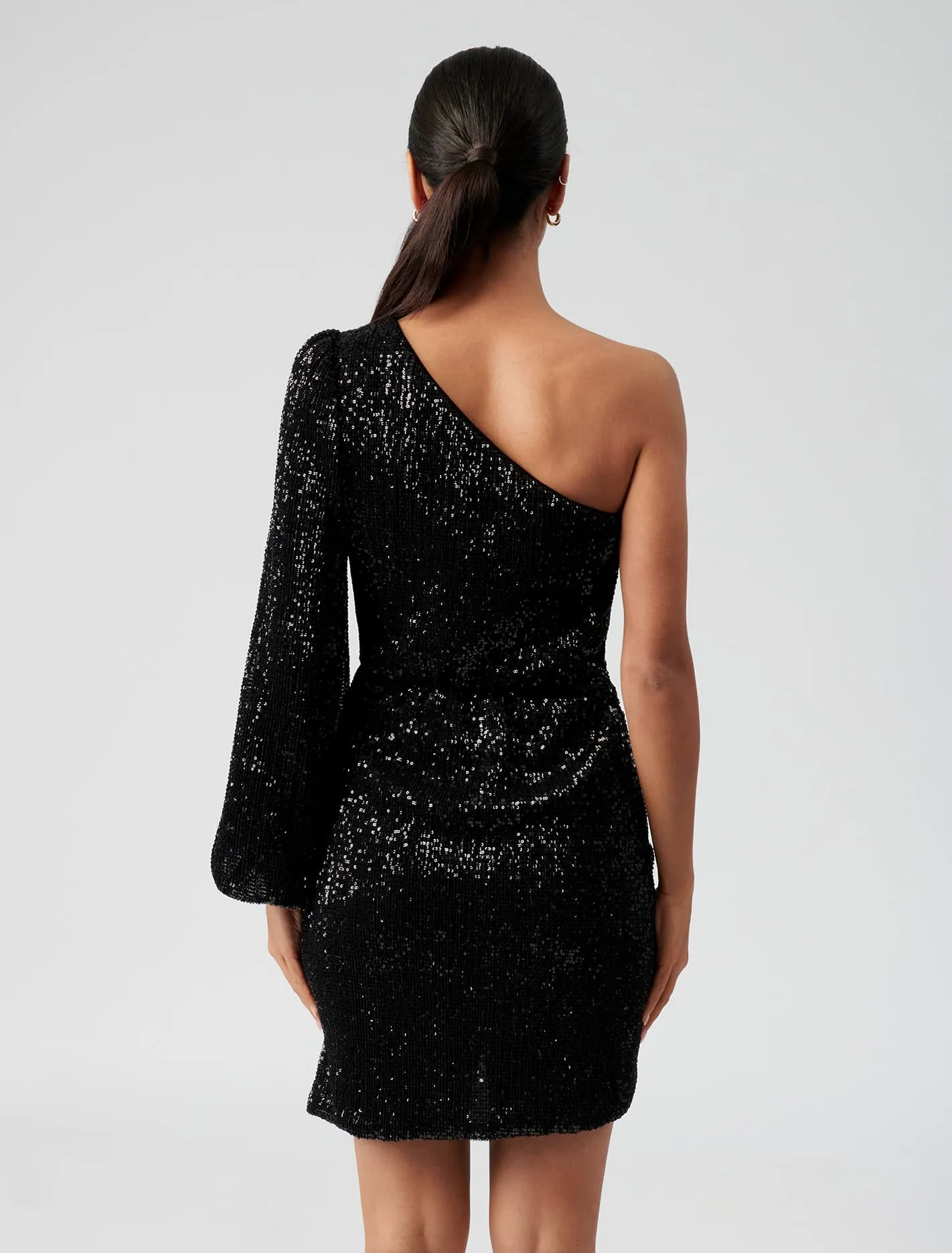Penelope One Sleeve Sequin Dress