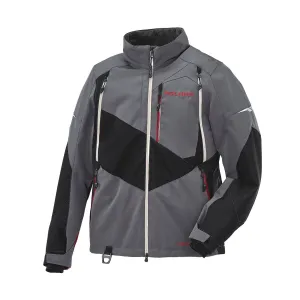 Polaris Revelstoke Mountain Shell Snowmobile Jacket Gray/Red