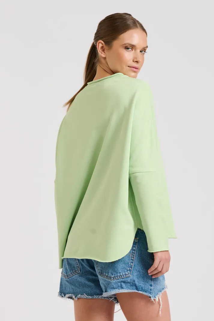 Raw Long Sleeve Sweatshirt - Mint