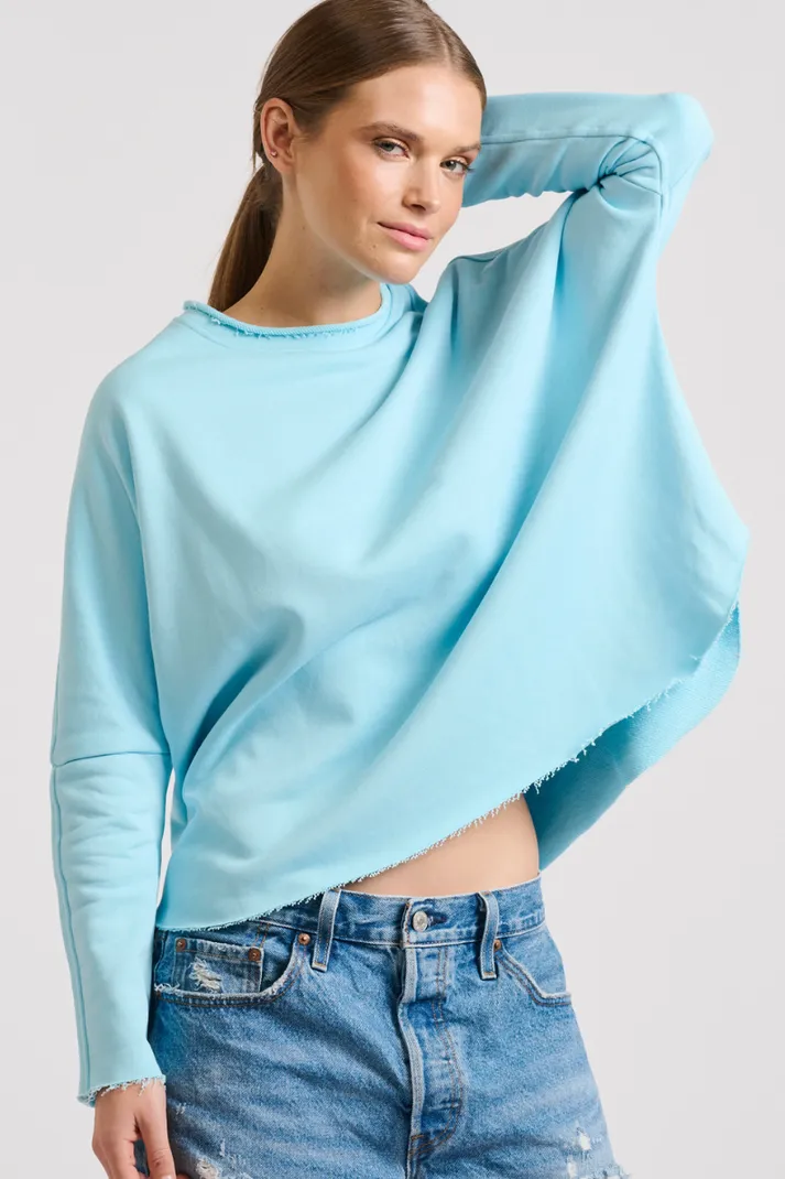 Raw Long Sleeve Sweatshirt - Sky Blue