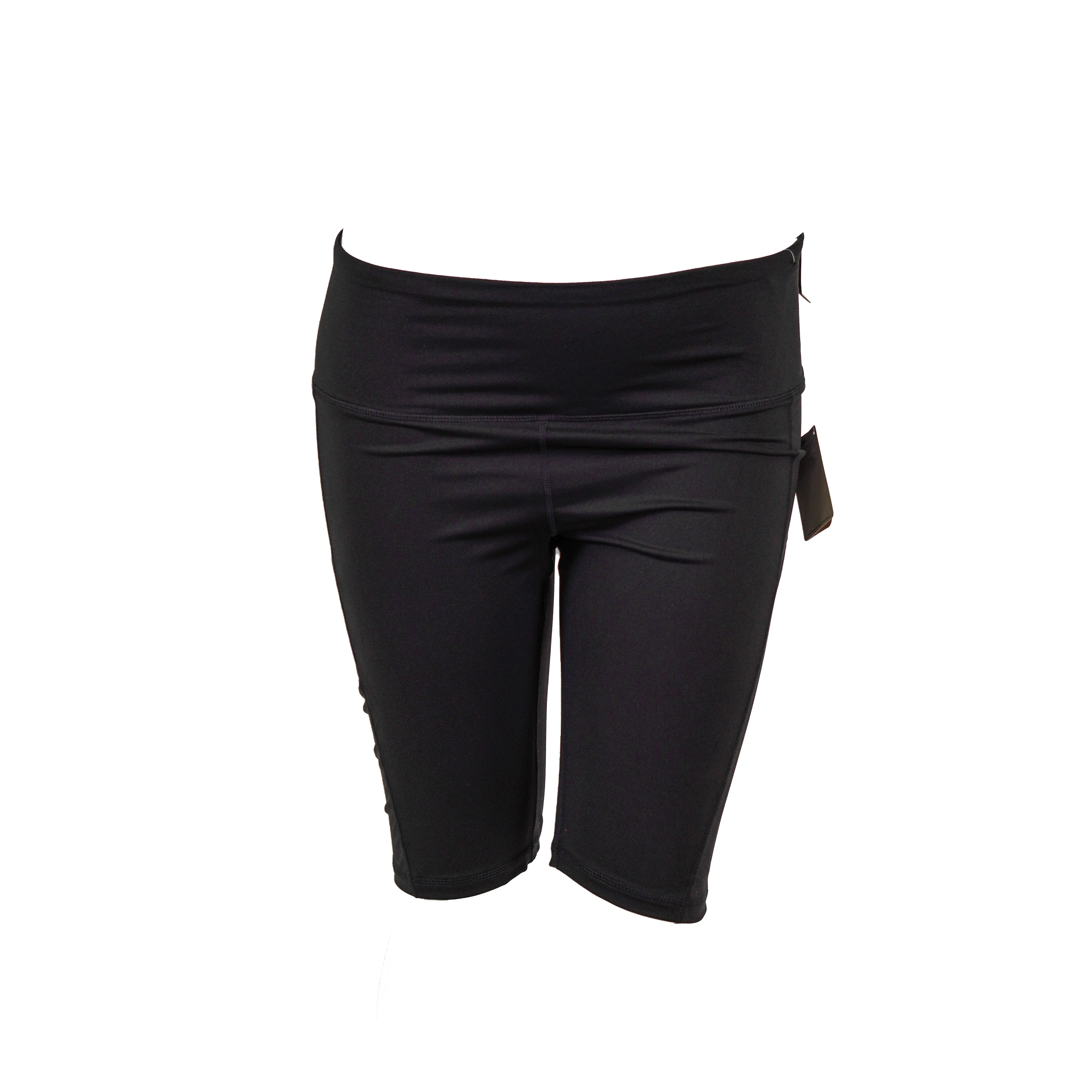 Reebok Women's Fitted High Rise Training Shorts Black Size Large