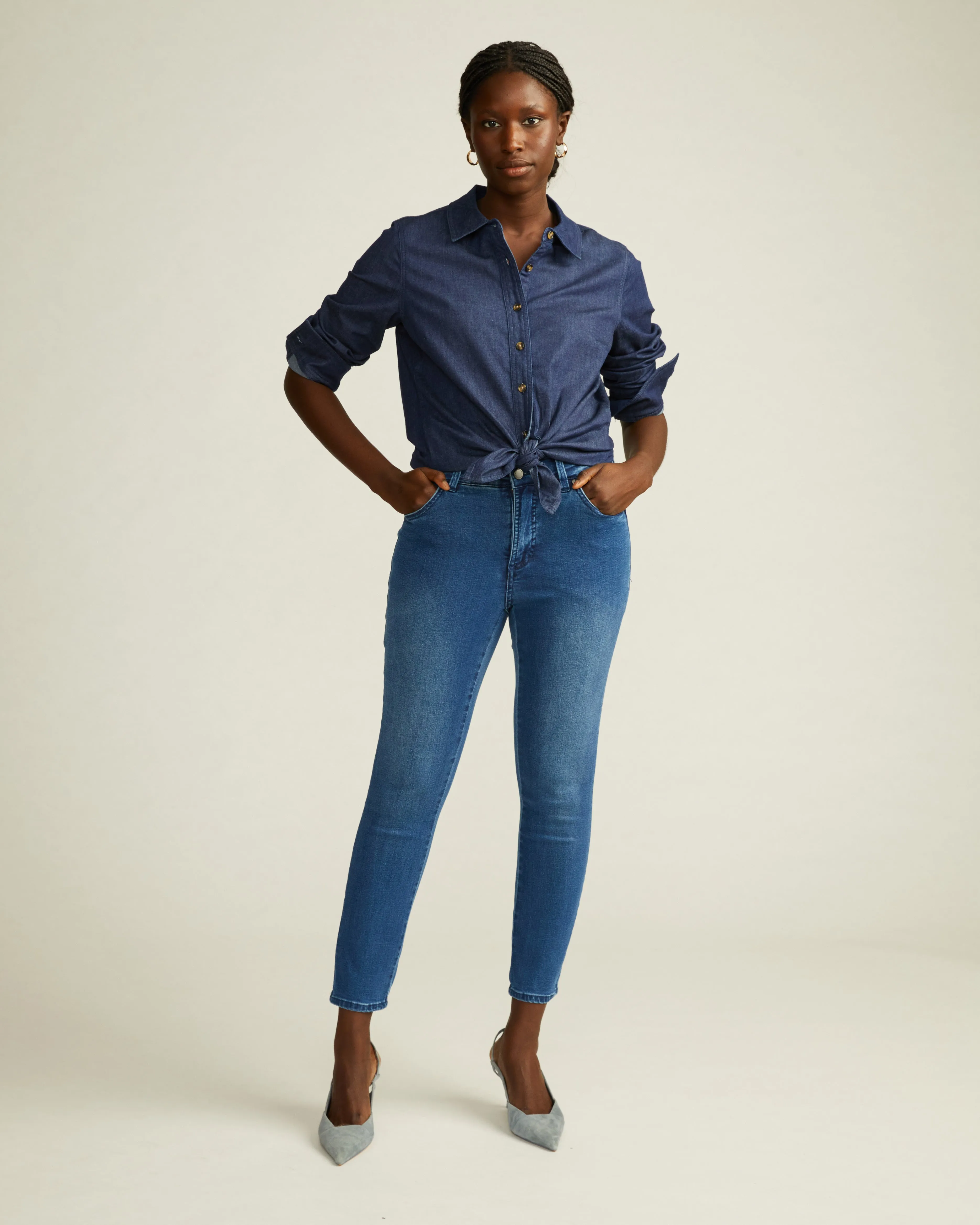 Seine High Rise Skinny Jeans 27 Inch - Odeon Blue