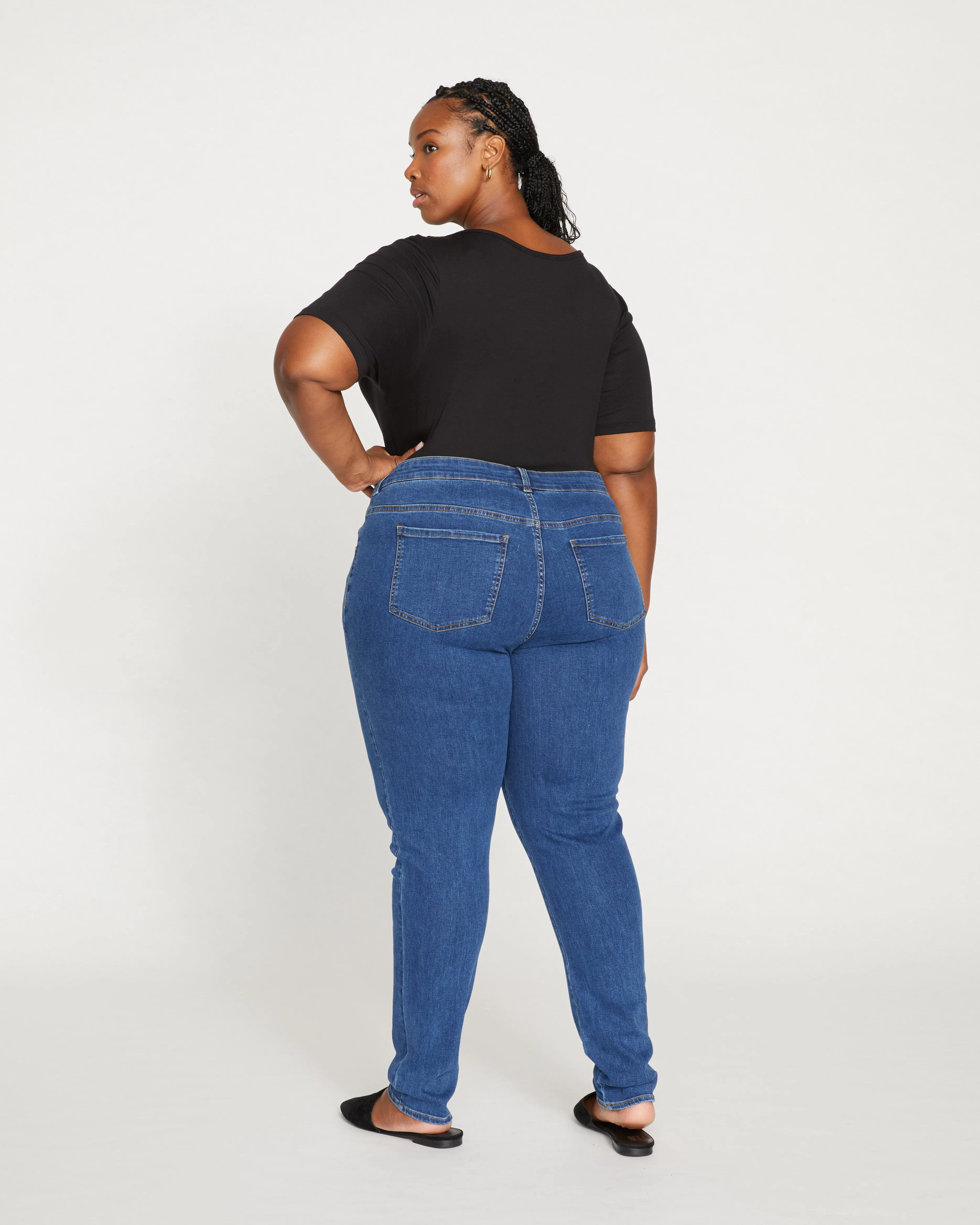 Seine Mid Rise Skinny Jeans 32 Inch - Odeon Blue