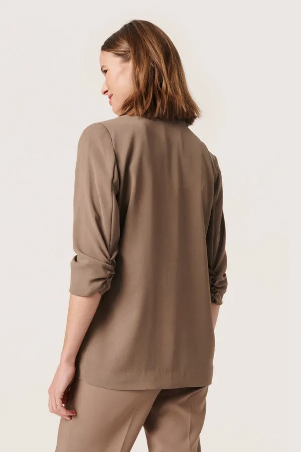 Soaked Womens Shirley Blazer Walnut