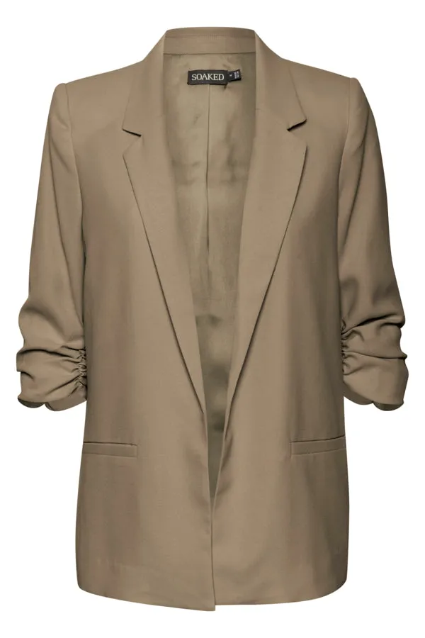 Soaked Womens Shirley Blazer Walnut