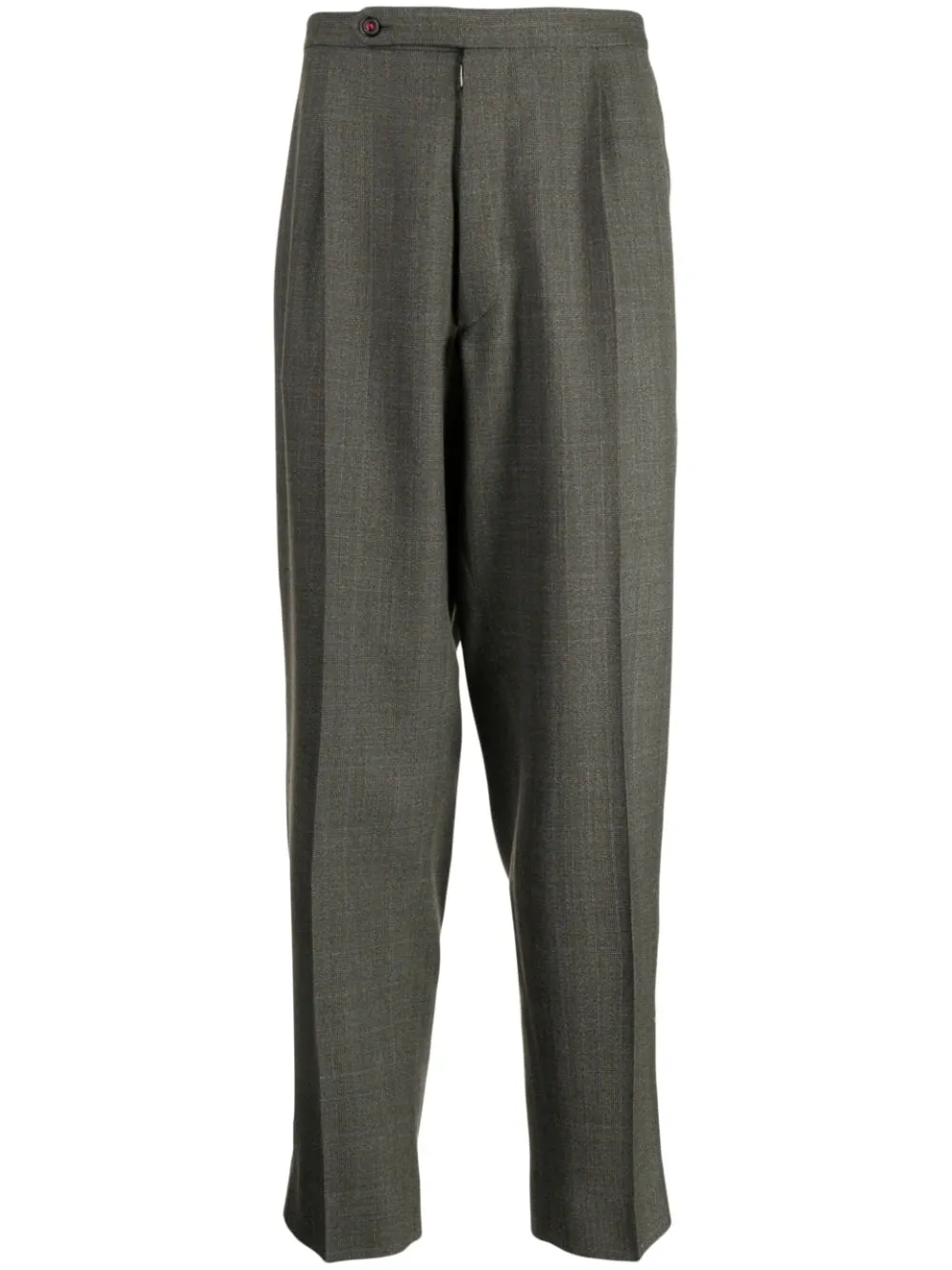 straight-leg wool trousers