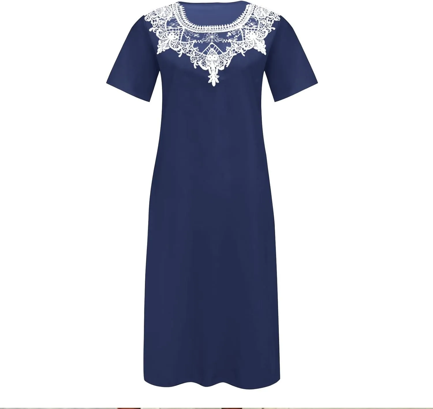TARIENDY Summer Maxi Dresses for Women 2025 Casual Beach Vacation Dress Loose Comfy Short Sleeve Sundress with Pockets