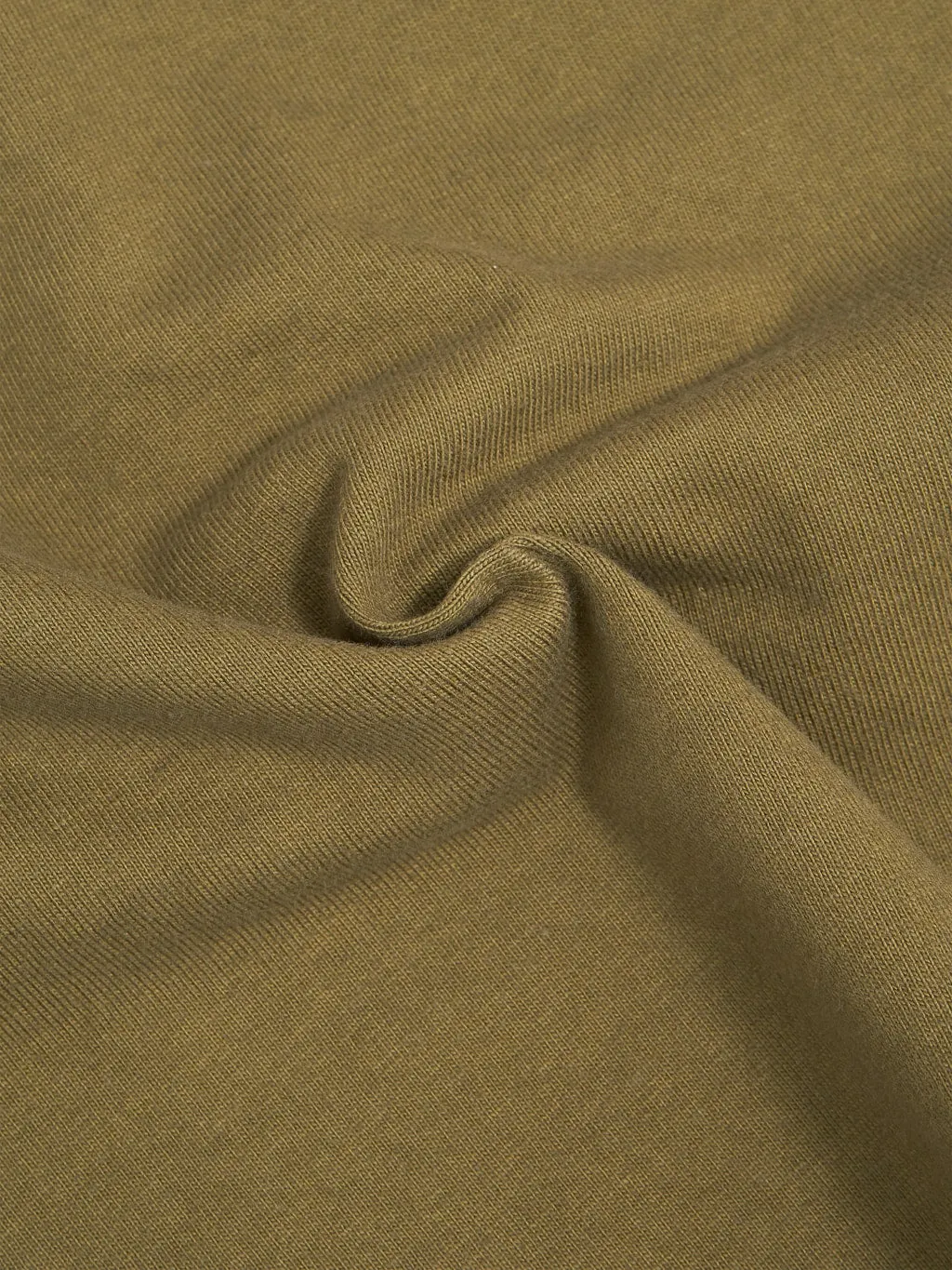 The Flat Head Loopwheeled Heavyweight Plain T-Shirt Olive