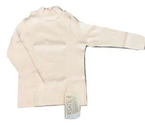 Versatile Ribbed Ivory Turtle Neck