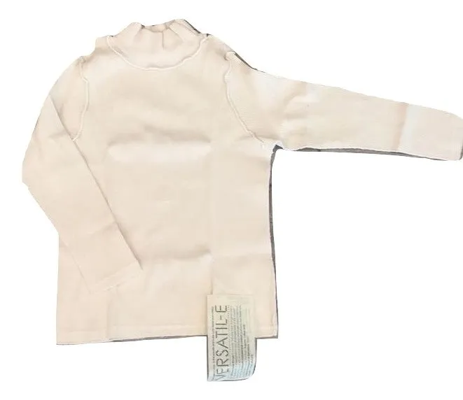Versatile Ribbed Ivory Turtle Neck