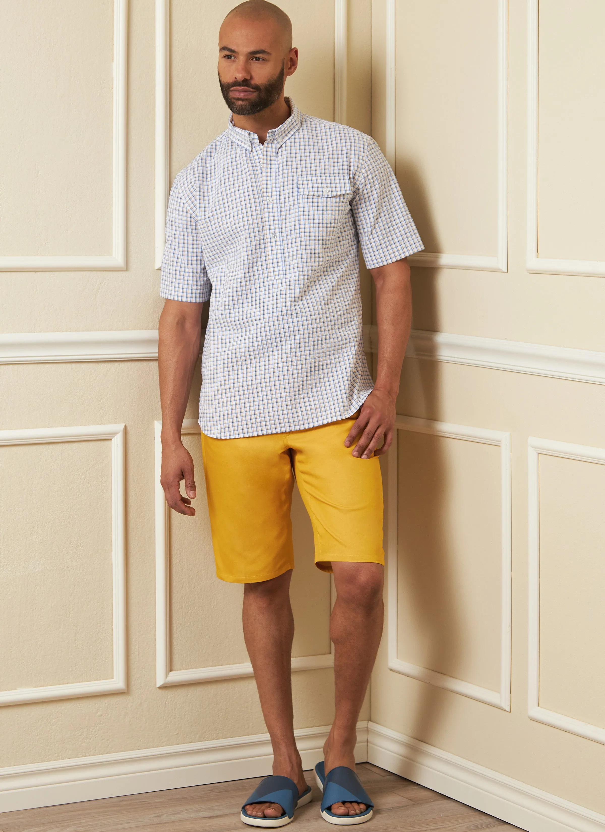 Vogue Pattern V1895 Men's Shirts, Shorts and Pants