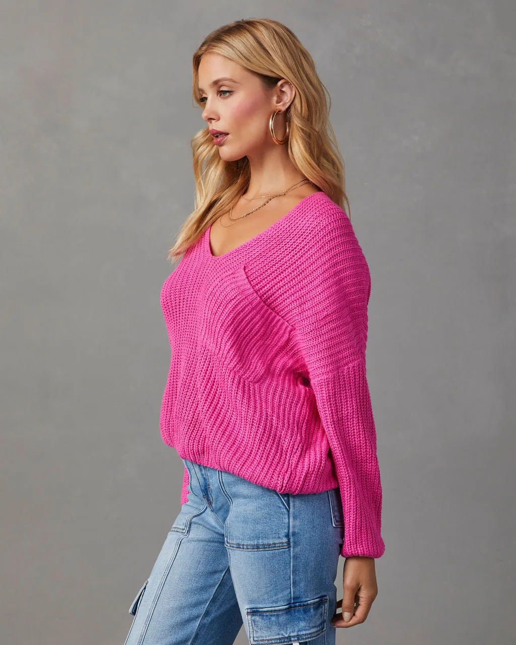Waiting For You Relaxed V-Neck Sweater