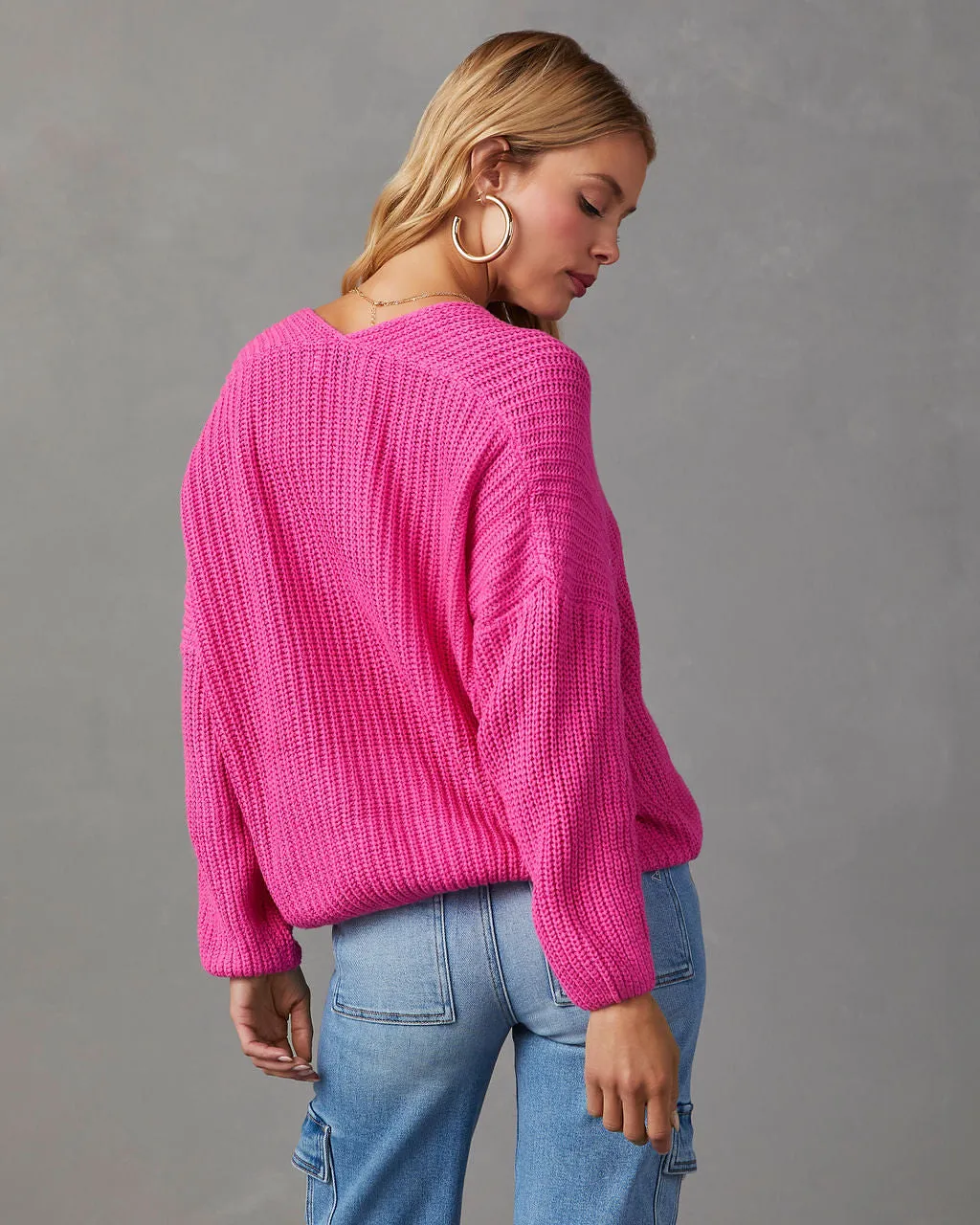 Waiting For You Relaxed V-Neck Sweater