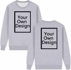 Womens Custom Shirts Design Your Own Sweatshirts Crewneck Fall Long Sleeve Tops, Add Your Text, Photo