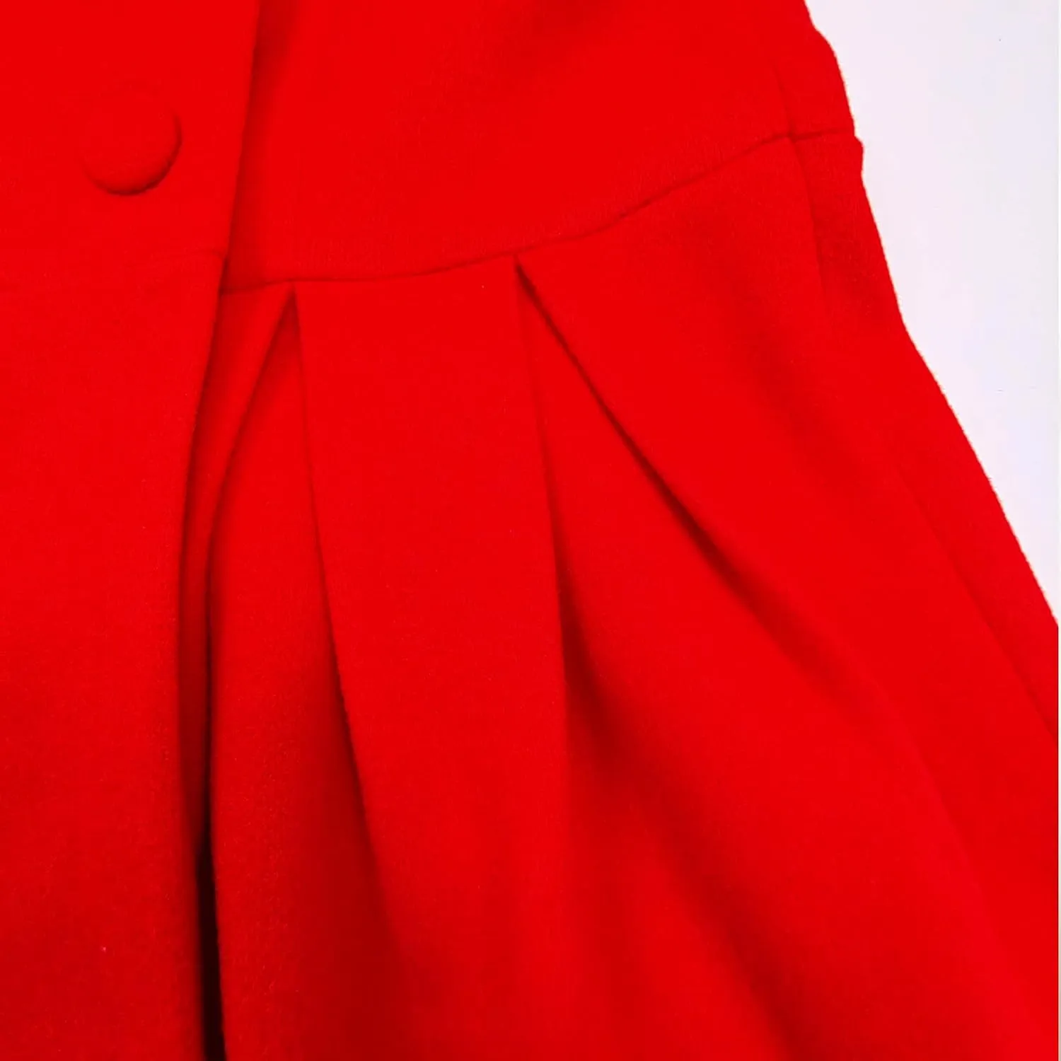 XSTH 2025 Women Wool Coat Double Breasted Lapel Pea Coats Ankle Length Solid Color Overcoat Lantern Sleeve Long Trench Coat