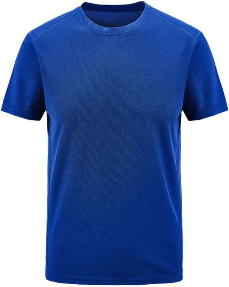 YIOLEAMP Men Summer Casual T Shirt Quick Dry Slim T-Shirt Sporting Short Sleeve Tops Tees