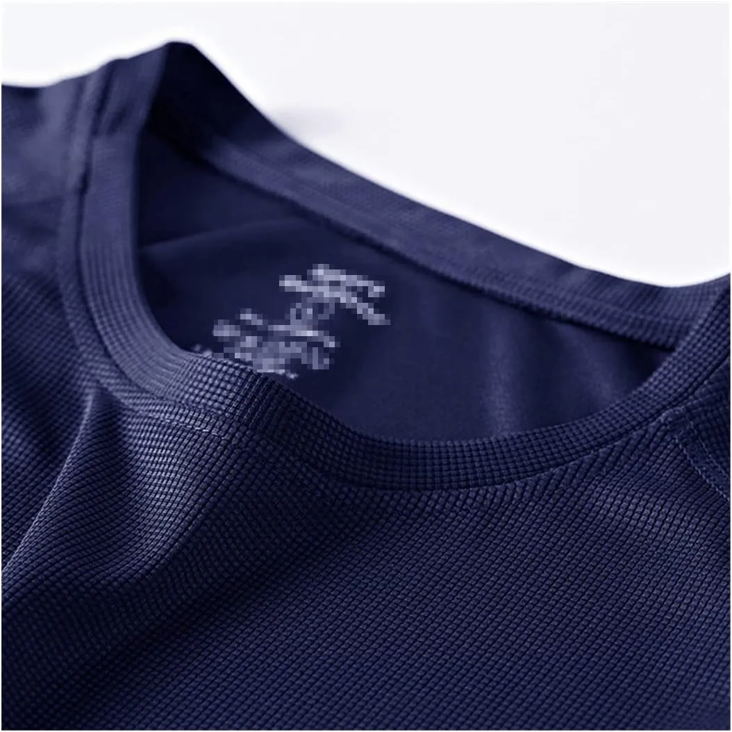 YIOLEAMP Men Summer Casual T Shirt Quick Dry Slim T-Shirt Sporting Short Sleeve Tops Tees