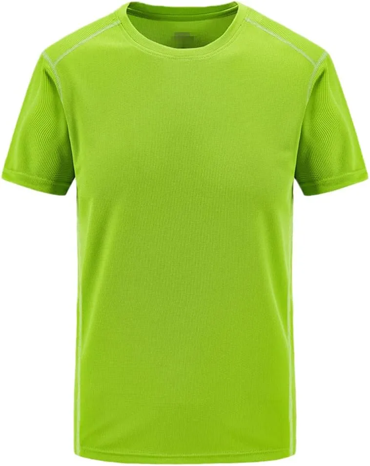 YIOLEAMP Men Summer Casual T Shirt Quick Dry Slim T-Shirt Sporting Short Sleeve Tops Tees