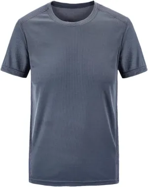 YIOLEAMP Men Summer Casual T Shirt Quick Dry Slim T-Shirt Sporting Short Sleeve Tops Tees