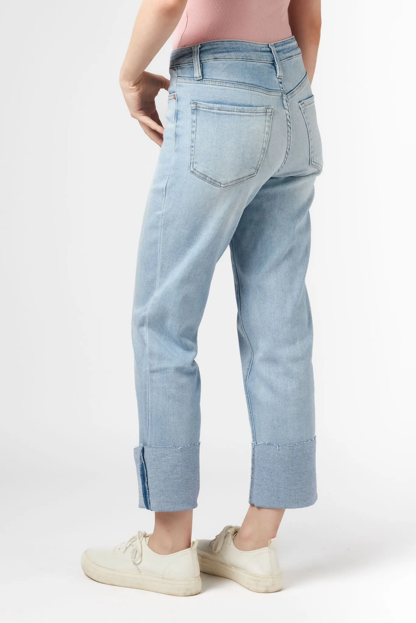 YMI Straight Leg Cuffed Jeans