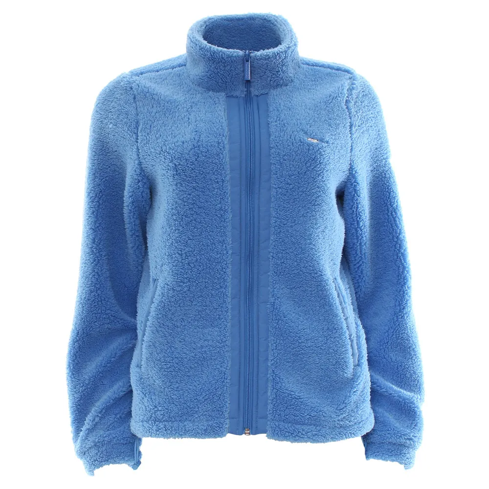 Zahra Teddy Bomber in Cornflower Blue