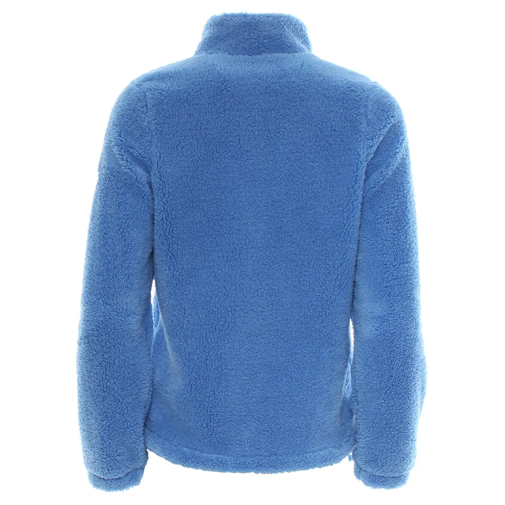 Zahra Teddy Bomber in Cornflower Blue